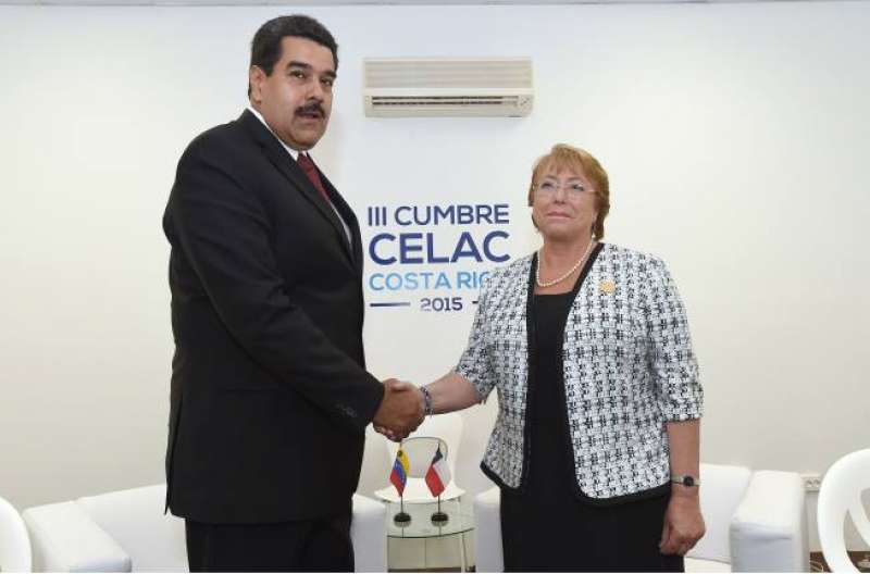 Risultati immagini per Bachelet e Maduro foto